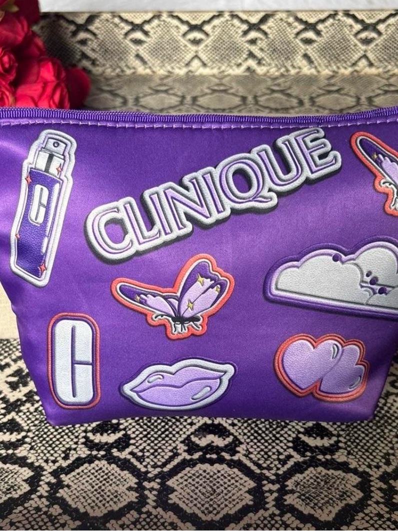 Clinique Vibrant Purple Cosmetic Pouch